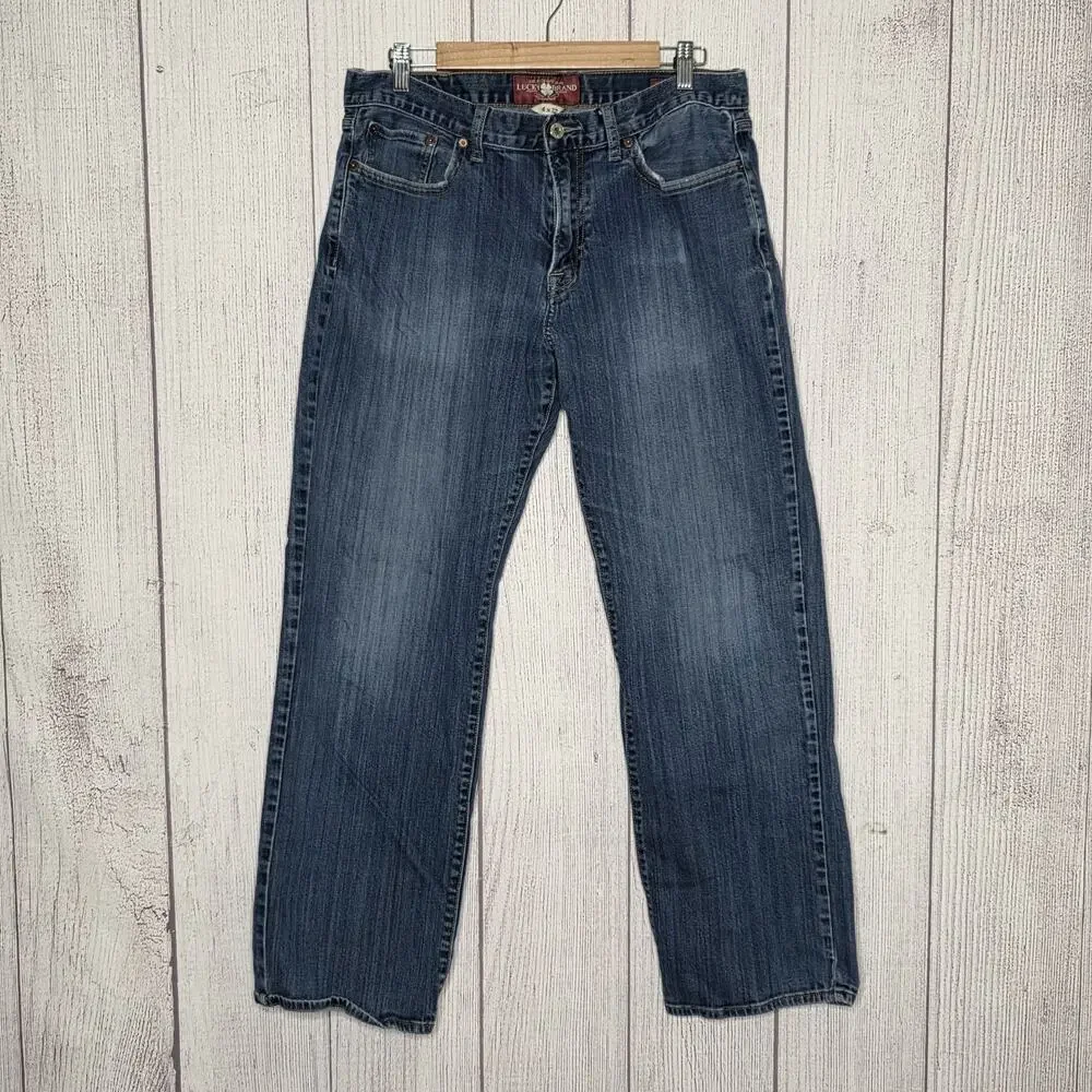 Lucky Brand 361 Straight Jeans 34x32 Medium Wash Vintage Fit Denim